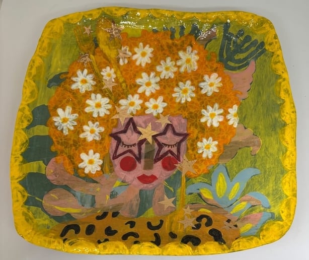 Ceramic plate made by Diana Skalkos
