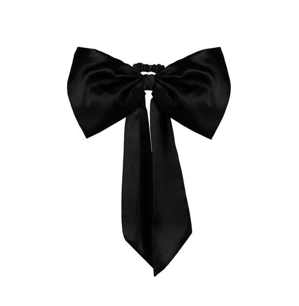Black bow scrunchie