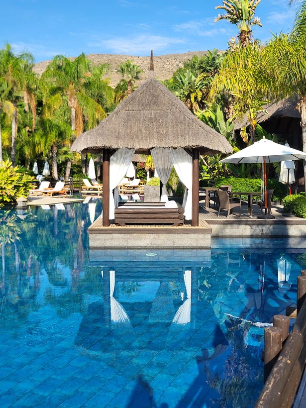 A pool at The Asia Gardens Hotel