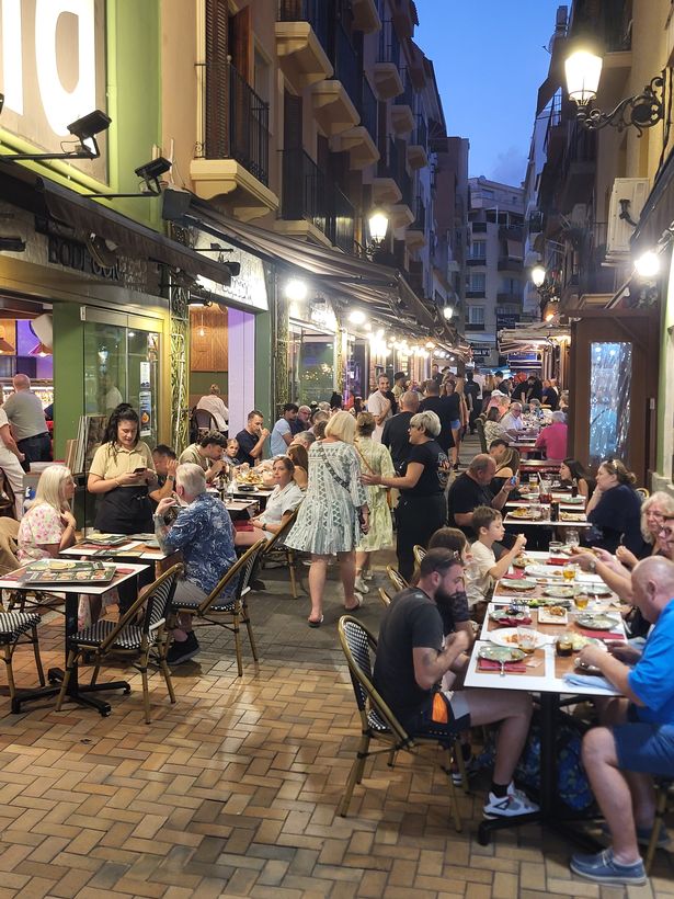 The bustling tapas alley