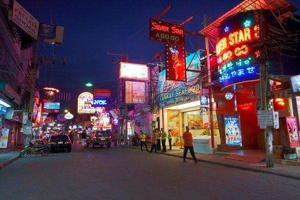 Street with bars in Pattaya, Thailand