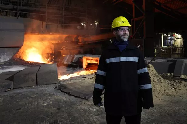 Business Secretary Jonathan Reynolds during a visit to the British Steel site in Scunthorpe