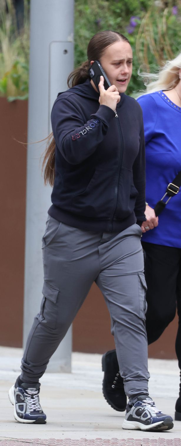 Lauren Martin leaving Manchester Crown Court