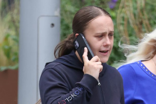 Lauren Martin leaving Manchester Crown Court