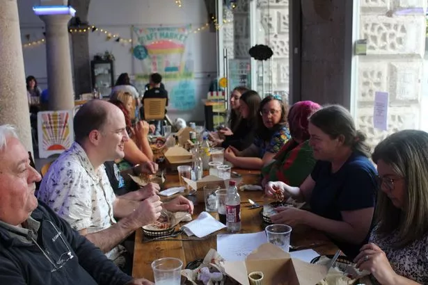 The first night of the Cornwall Dining Club in St Austell's Market House was a great success