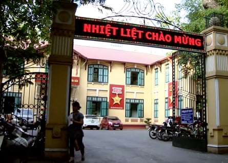 Exterior of Viet Duc university hospital in Hanoi