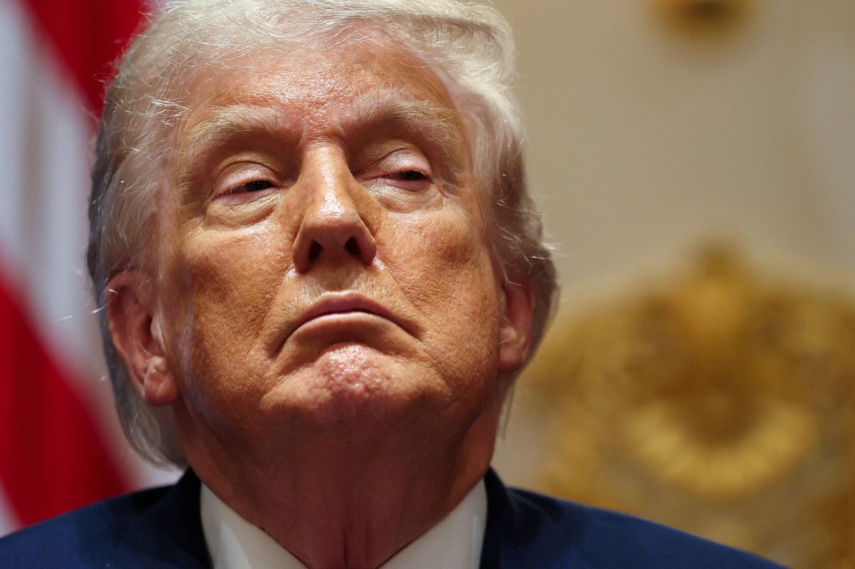 WASHINGTON, DC - MAY 27: U.S. President Donald Trump looks on during a Cabinet meeting in the Cabinet Room of the White House on May 27, 2026 in Washington, DC. Trump meets with his Cabinet days after saying a peace deal with Iran was “largely negotiated” amid expectations around the re-opening the Strait of Hormuz. (Photo by Win McNamee/Getty Images)