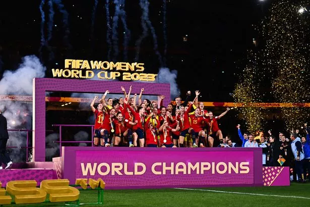 Spain celebrate after winning World Cup