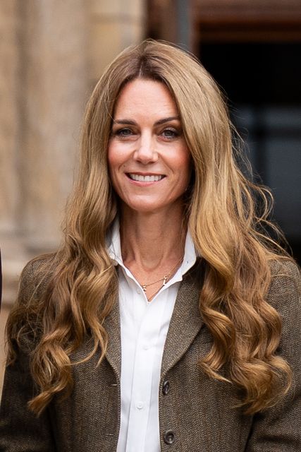 The Princess of Wales with her new hair colour during a visit to the Natural History Museum (Aaron Chown/PA)