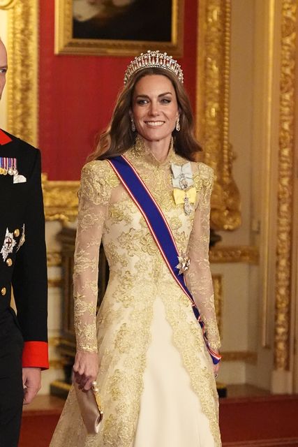 Kate at the state banquet for Donald Trump (Aaron Chown/PA)