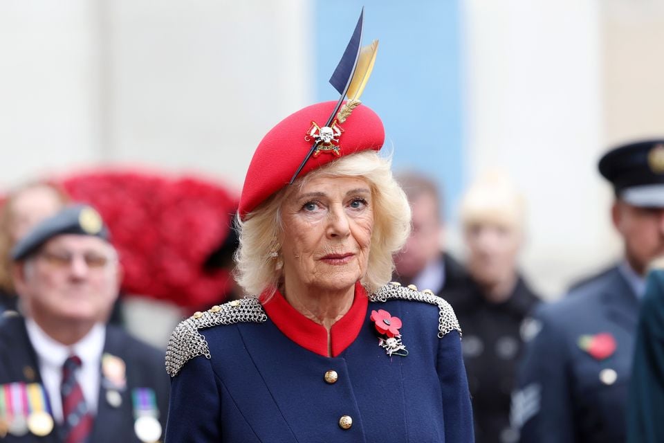 Queen Camilla during a visit to the Field of Remembrance at Westminster Abbey (Tristan Fewings/PA)