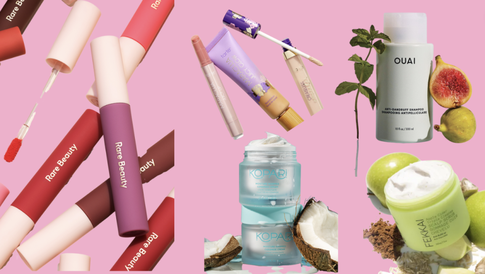 Sephora'sSpring 2023 drops in makeup, skincare and haircare includes Rare Beauty, Fekkai, Kopari, Tarte and Ouai.
