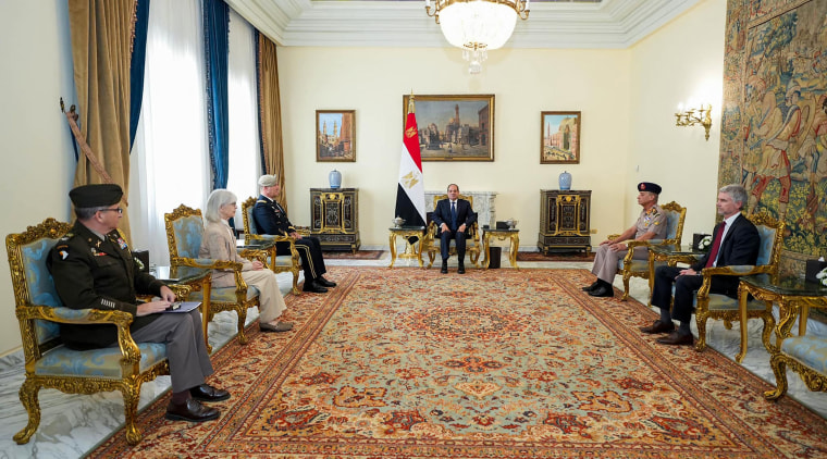 Egyptian President Abdel Fattah el-Sisi and Michael Kurilla.