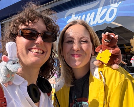 Lucy Knight (left) and Katherine Potten, pictured in Wickford, Essex with Remy and Emile from Ratatouille