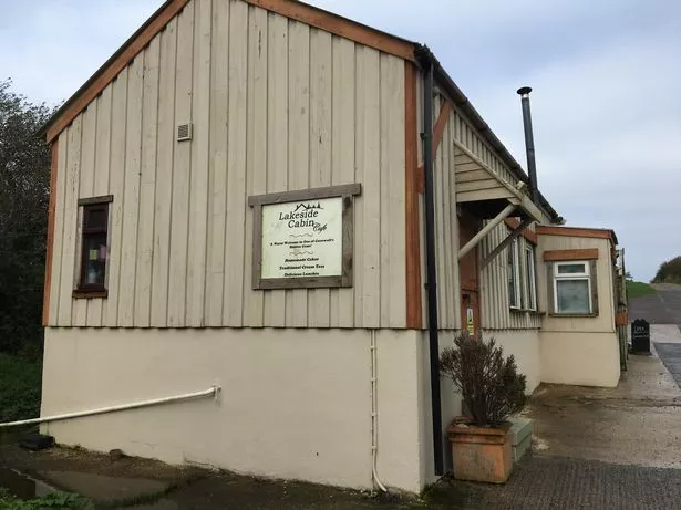 The exterior of the Lakeside Cabin Cafe in Lelant