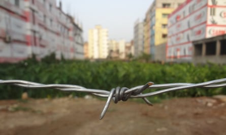 The site of the former Rana Plaza building that collapsed on the outskirts of Dhaka in 2013.