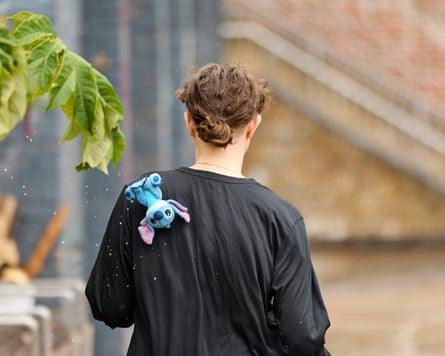 Lucy Knight and a toy Stitch