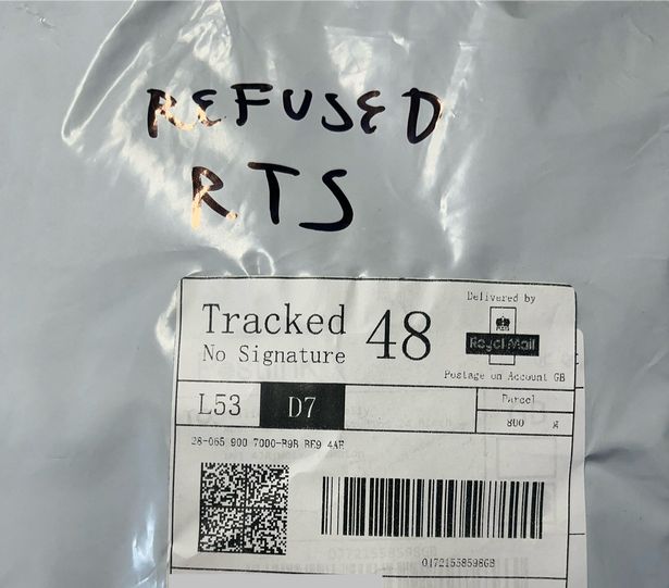 Millie returned the package instantly