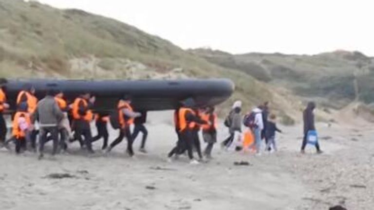 People prepare to cross the channel
