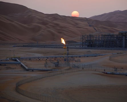 An oil well in a desert
