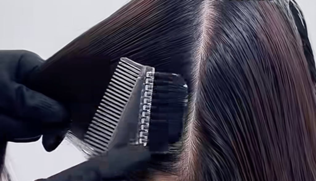 The woman is said to have gone to a salon once a month to have her hair colour changed. Photo: Douyin The woman is said to have gone to a salon once a month to have her hair colour changed. Photo: Douyin