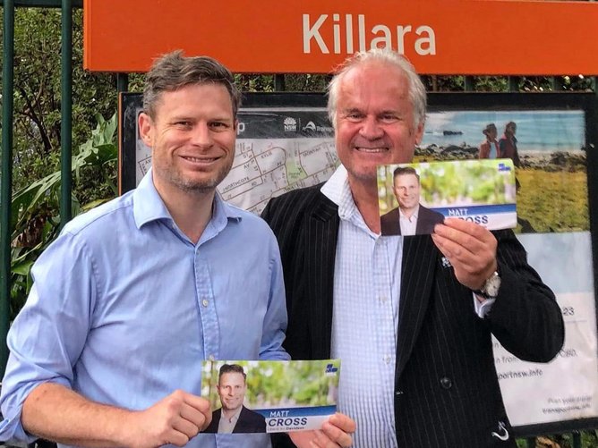 Member for Gordon Matt Cross (left) paid tribute to Jeremy Kinross, who reportedly died on Saturday. Picture: Facebook