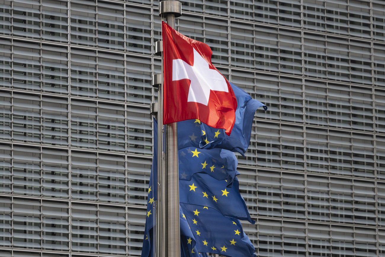 Swiss-EU flags