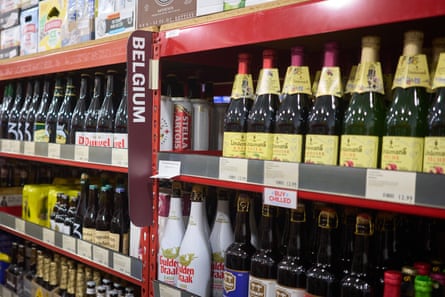 Belgian beer on display