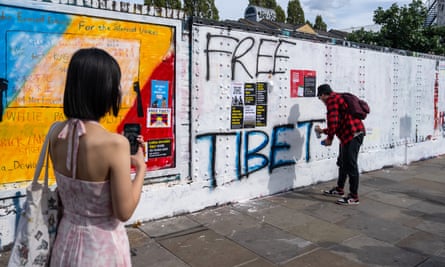 Tower Hamlets council painted over the artwork but the slogans continued