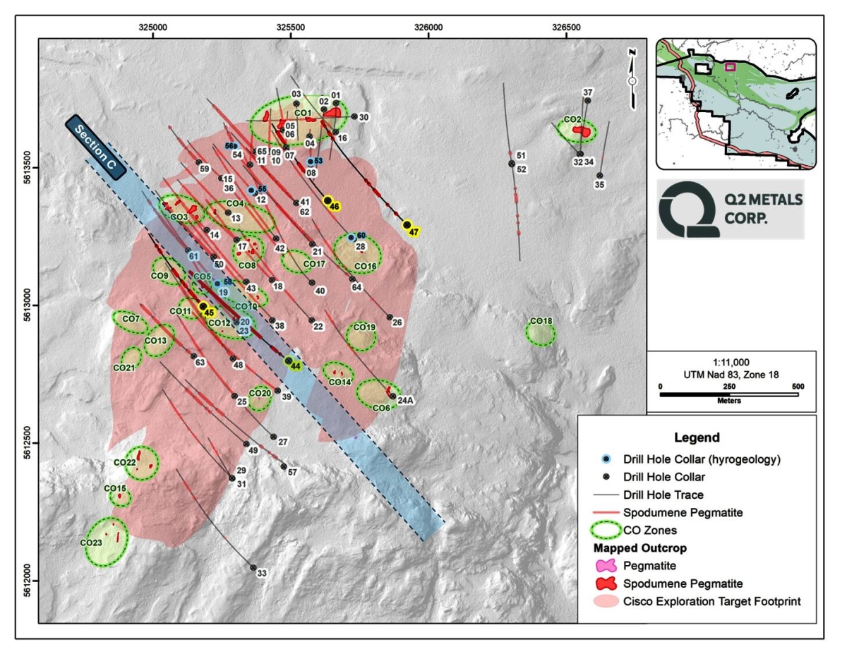 Q2 Metals Intercepts 457.4 metres of 1.65% Li₂O in Drill Hole 44 at the Cisco Lithium Project