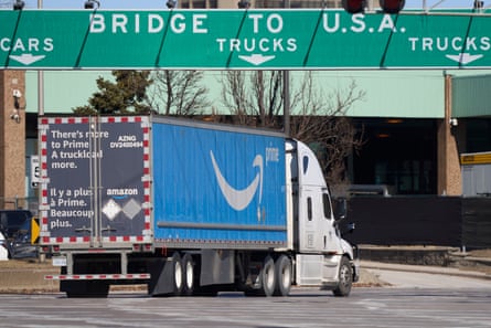 Amazon truck driving