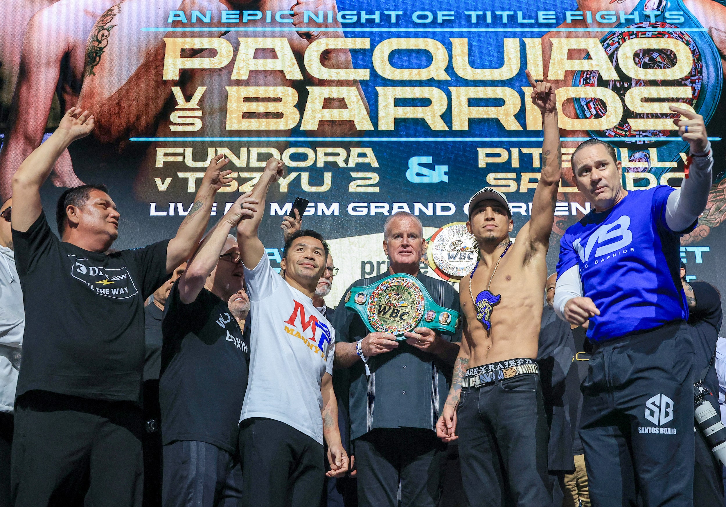 Manny Pacquiao vs Mario Barrios WBC welterweight title fight