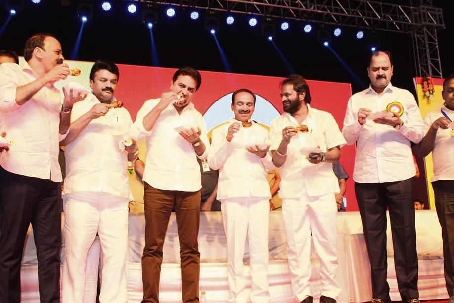 In late February, ministers from the Telangana government ate chicken at a public event to refute rumours that consumption of poultry products can cause Covid-19. In late February, ministers from the Telangana government ate chicken at a public event to refute rumours that consumption of poultry products can cause Covid-19.