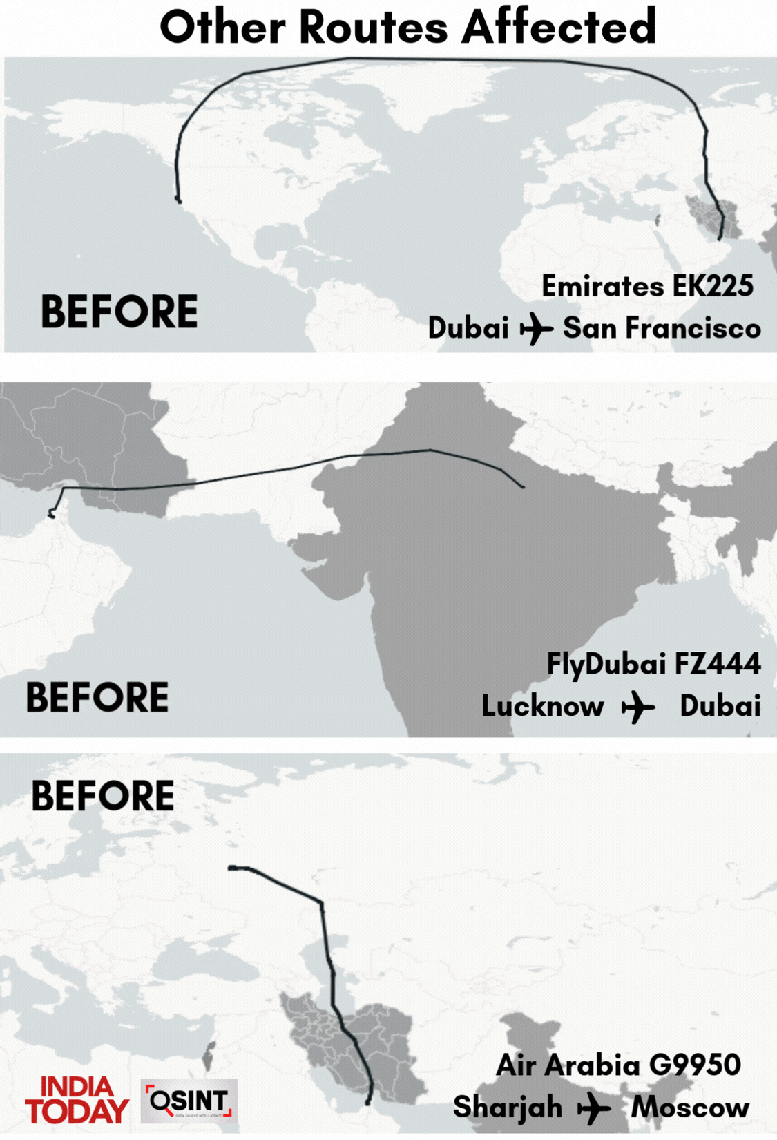 Other Routes Affected