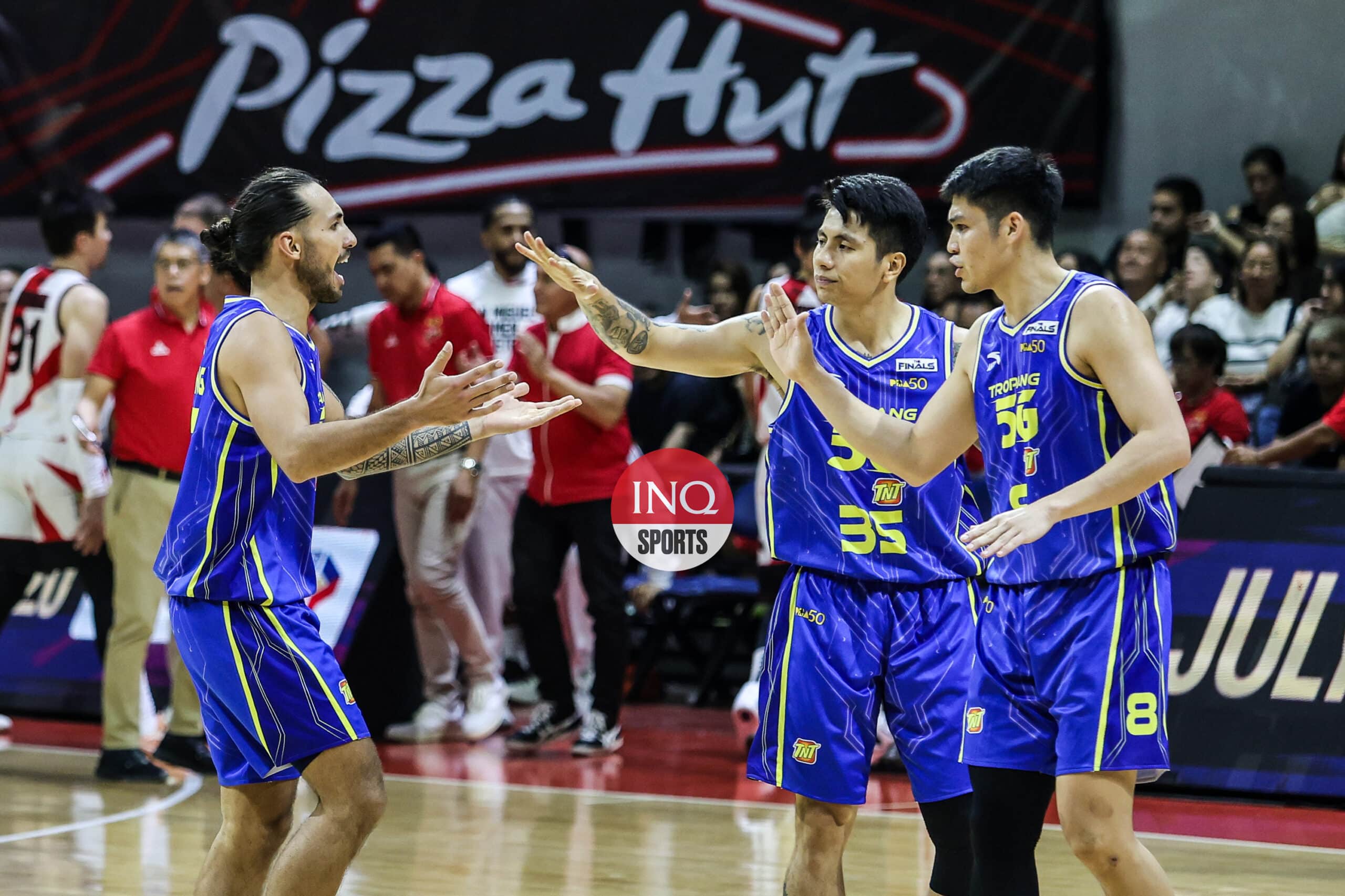 TNT Tropang 5G during the PBA Philippine Cup Finals Game 1 vs San Miguel Beermen.