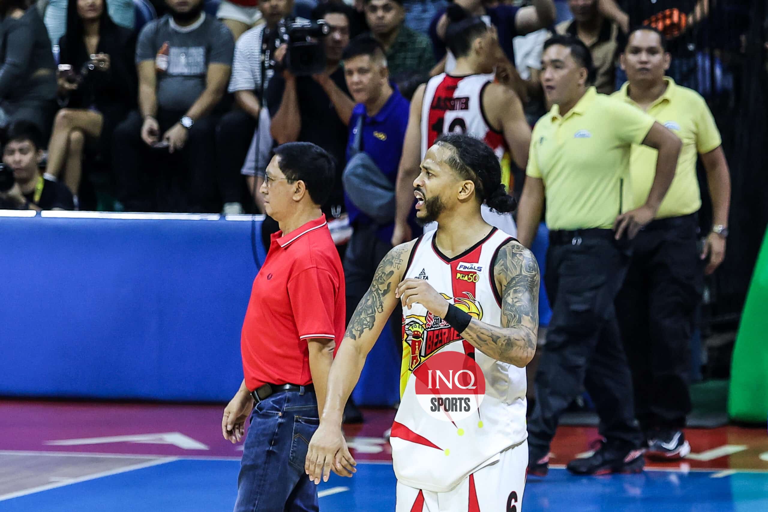 San Miguel Beermen's Chris Ross during the PBA Philippine Cup Finals Game 1 against TNT Tropang 5G.