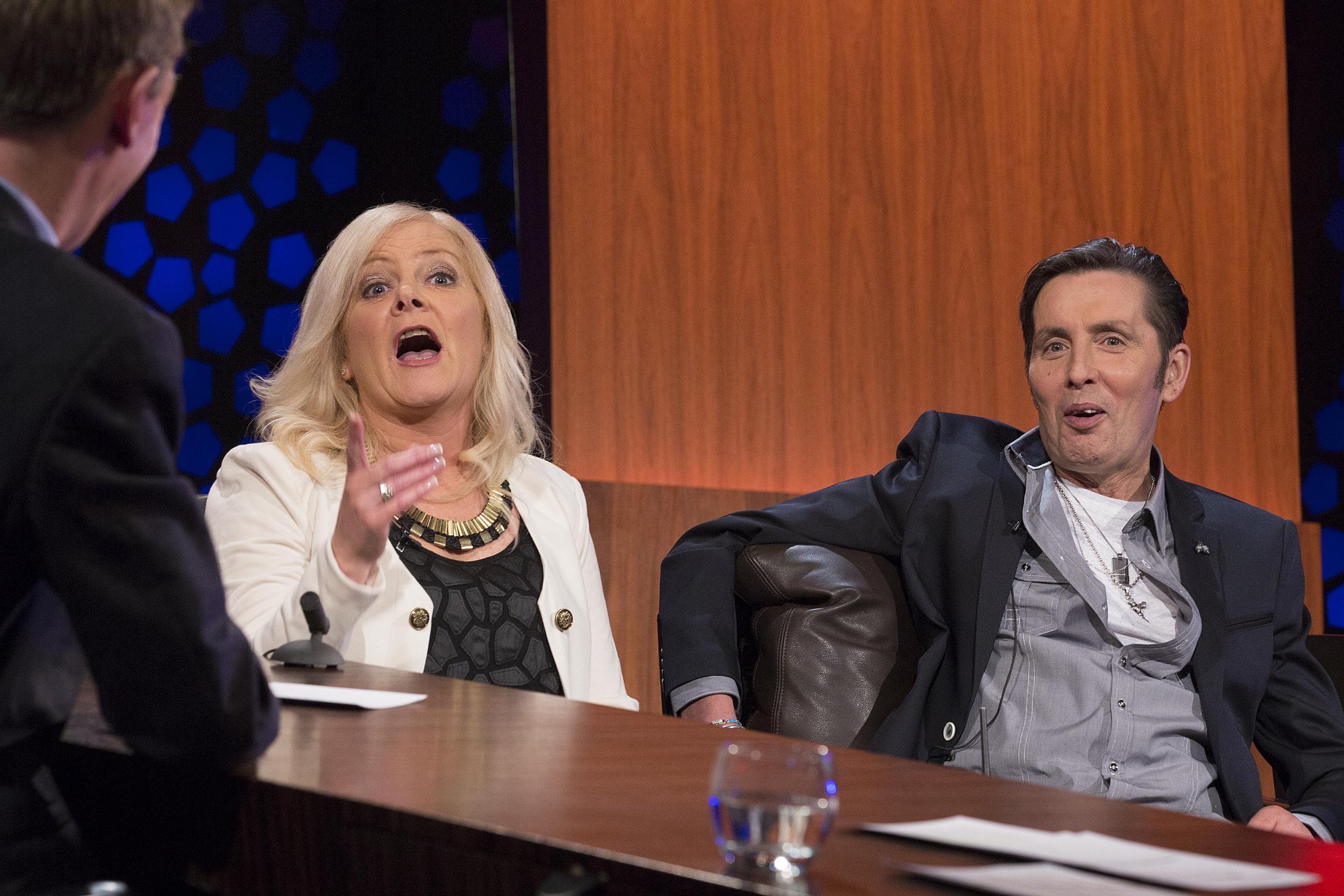 Christy Dignam and his wife Kathryn pictured speaking to Ryan Tubridy on the Late Late Show