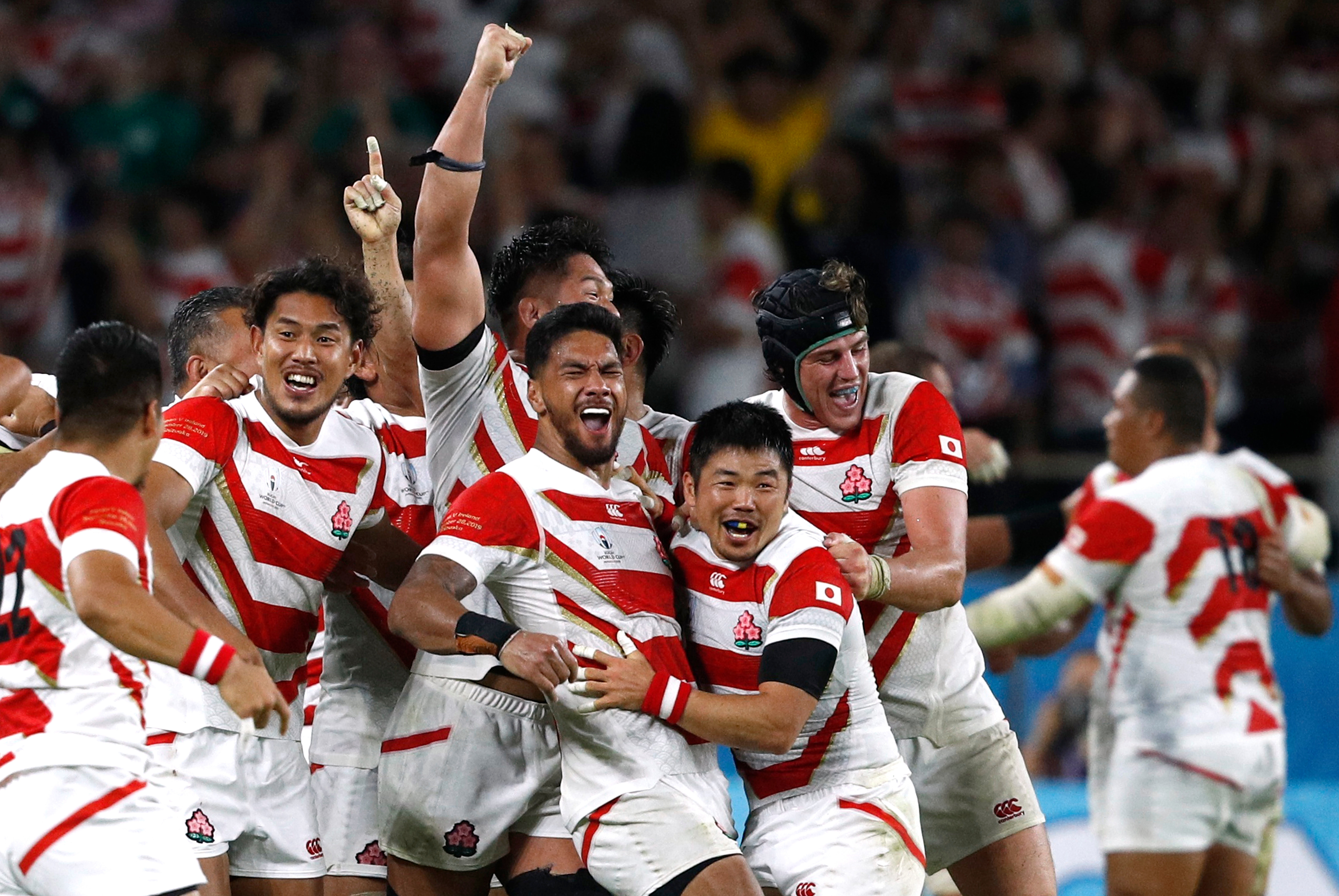  Japan secured a famous 19-12 win over Ireland