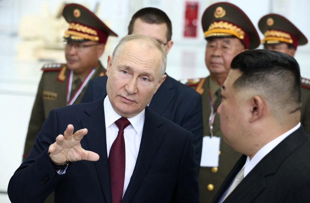 The two leaders will inspect the cosmodrome and then sit down for talks, Russian state media reported.