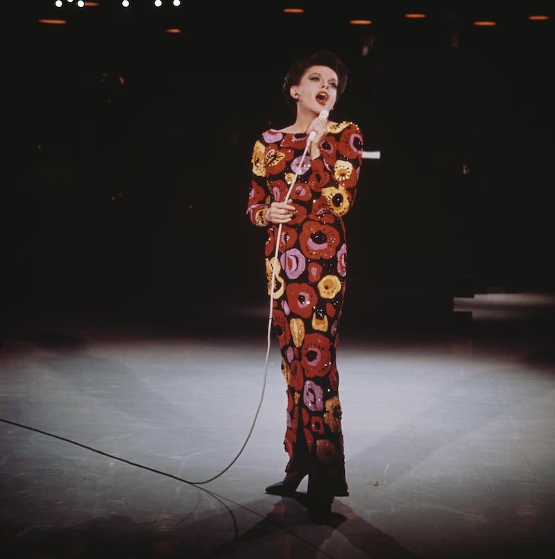 Judy Garland on stage, circa 1960. The Gaiety presents Judy: End of the Rainbow in September. Photograph: Keystone/Hulton Archive/Getty Images