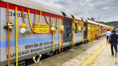 Prime Minister Narendra Modi inaugurated the state’s first railway line — the Bairabi–Sairang route. (X/RailMinIndia) Prime Minister Narendra Modi inaugurated the state’s first railway line — the Bairabi–Sairang route. (X/RailMinIndia)