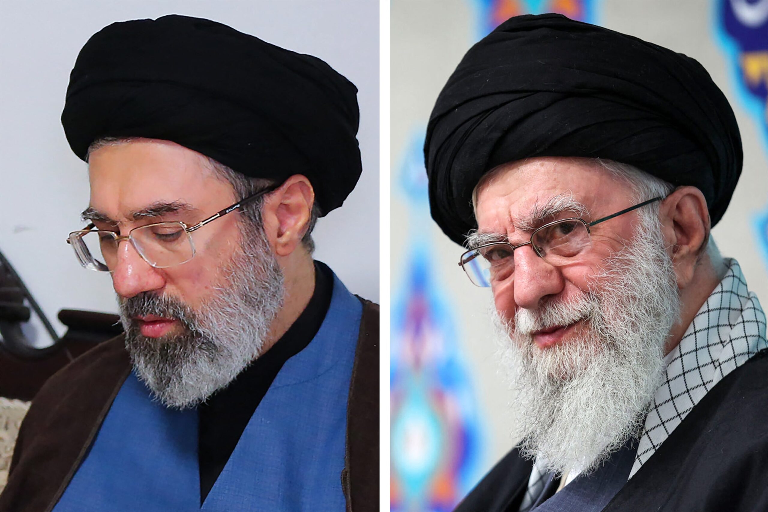 Mojtaba (left) and Ali Khamenei (right), file