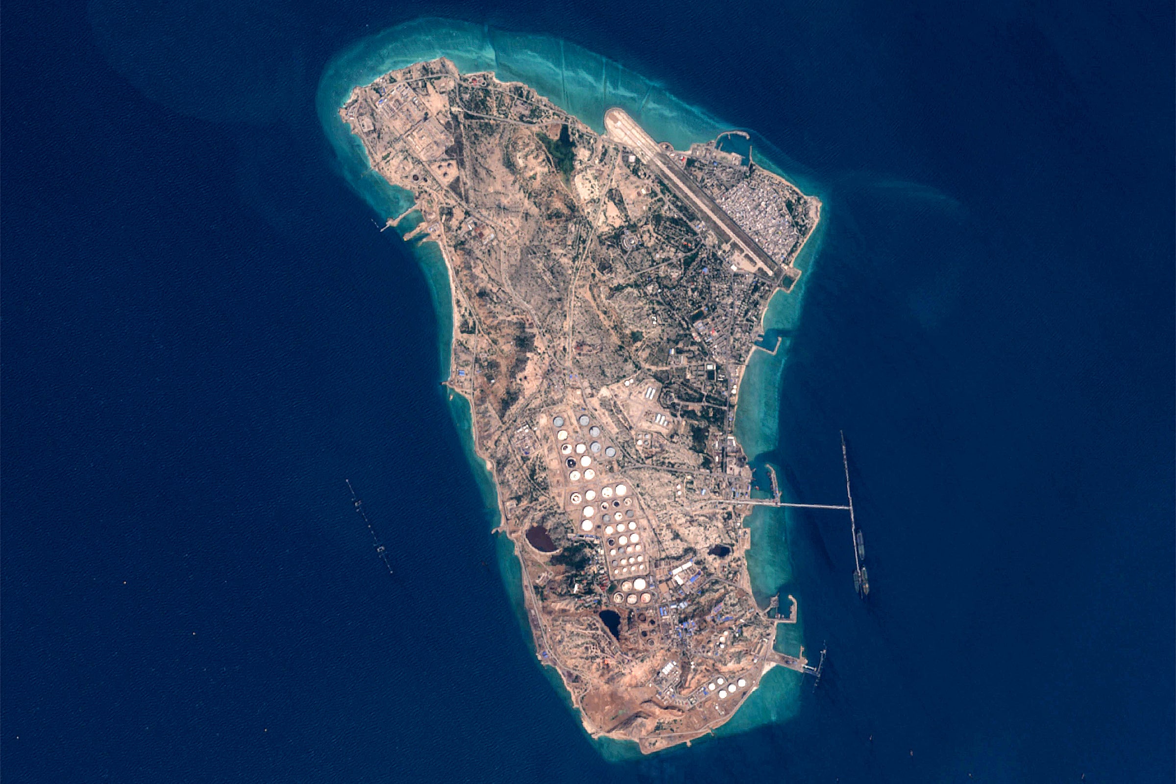 Kharg Island is around a third the size of Manhattan