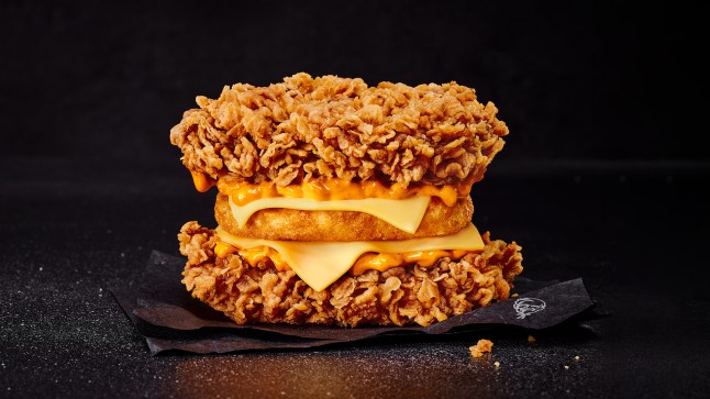 The Zinger Double Down burger