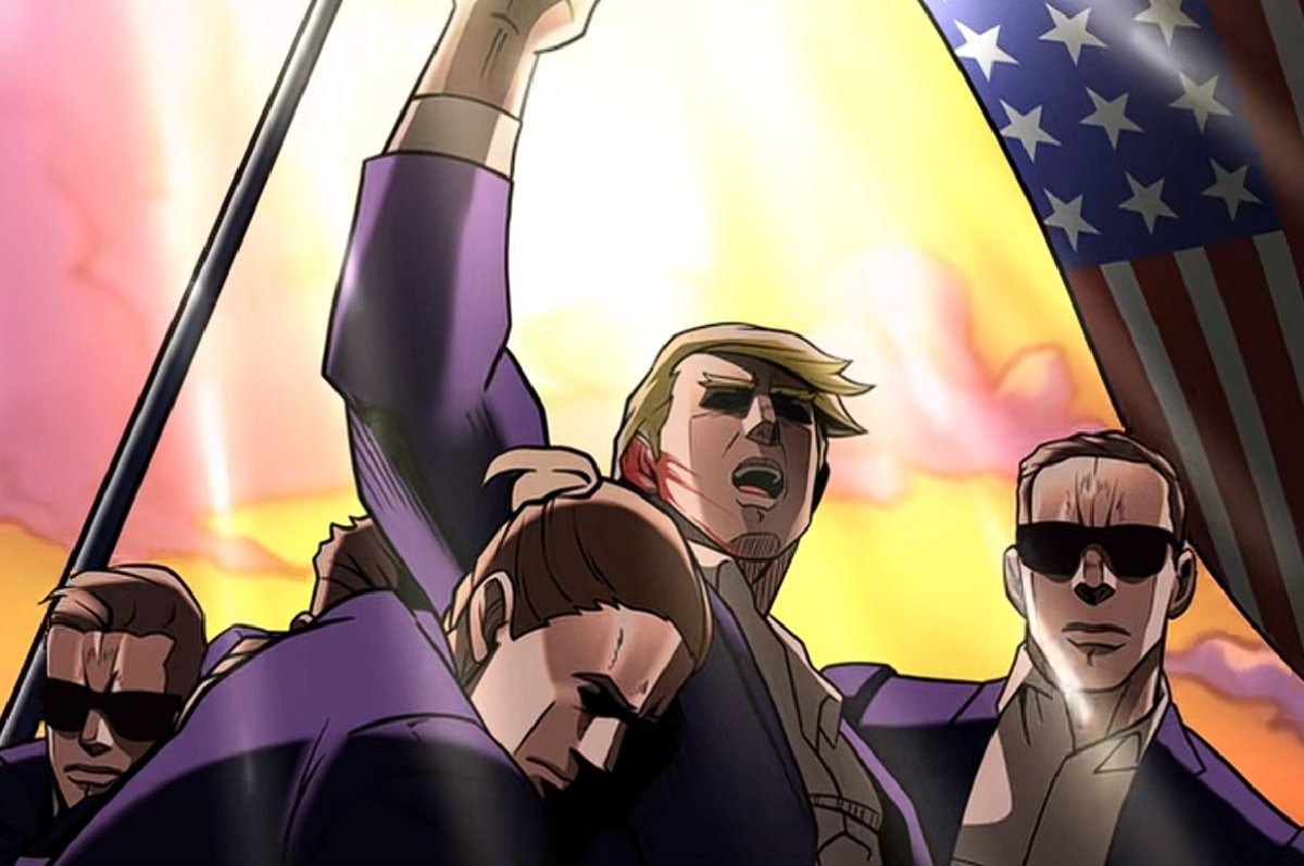 AnimeTrump Raises Fist After Shooting
