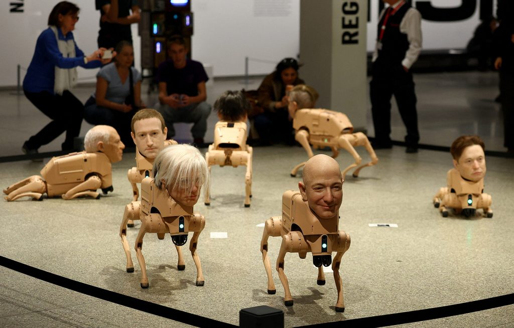 Art installation 'Beeple. Regular Animals' at Neue Nationalgalerie in Berlin