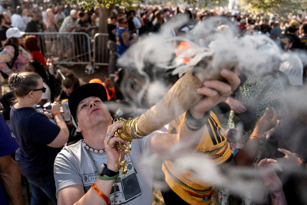 Denver during the annual but informal cannabis holiday, 4/20 (four-twenty)