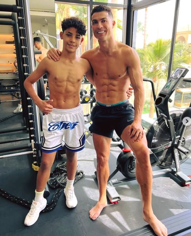 Ronaldo has helped guide his son through the early years of his football education