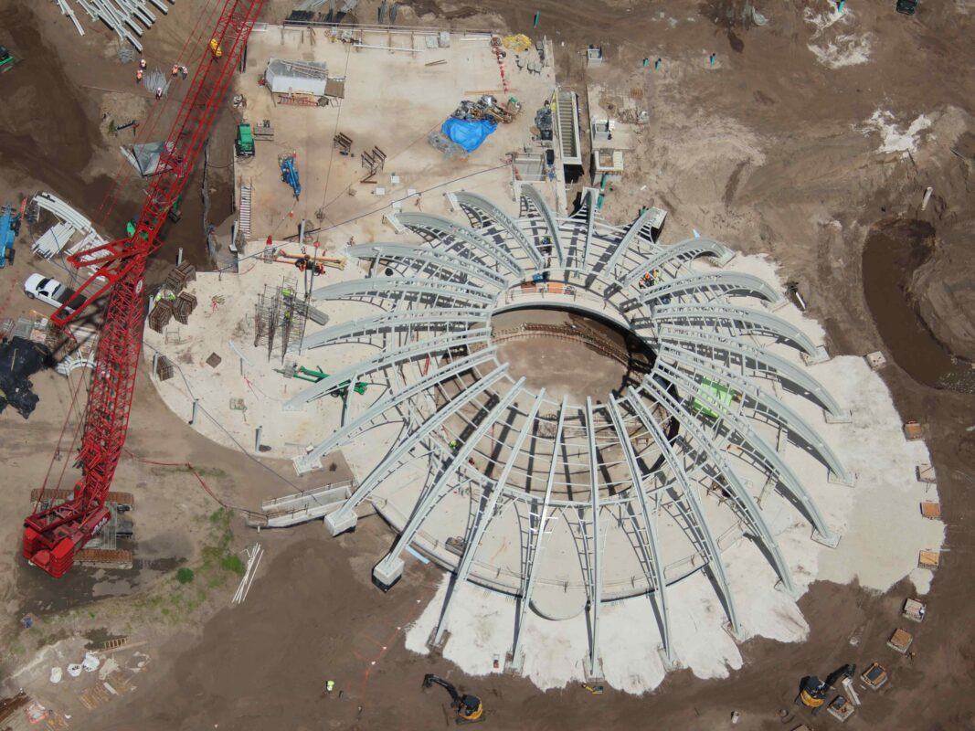 PHOTOS: Epic Universe Carousel Dome Comes Together and More Construction Updates at Future Orlando Theme Park 4 epic universe july 2023 construction 2