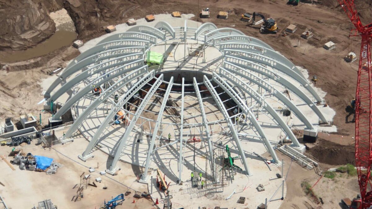 PHOTOS: Epic Universe Carousel Dome Comes Together and More Construction Updates at Future Orlando Theme Park 5 epic universe july 2023 construction 3